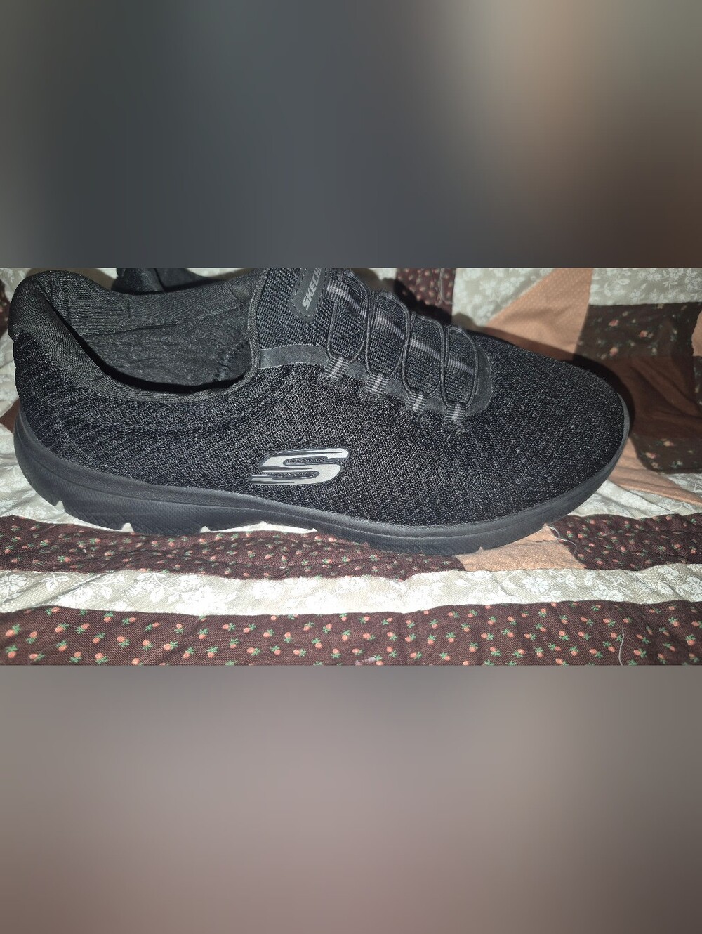 Womens Black Skechers Wide Fit Size 10